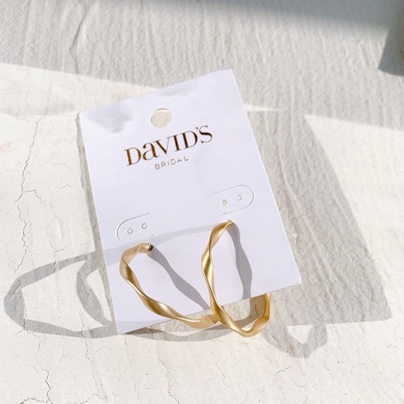 4/$25 David's Bridal Twisted Hoop Earrings - Picture 2 of 5